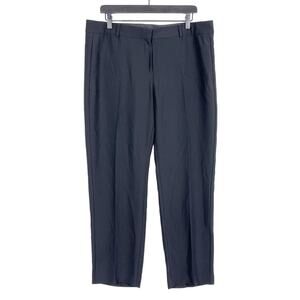 Academia Mens Size 44 IT (36x30) Polyester Dress Pants Straight Leg Black